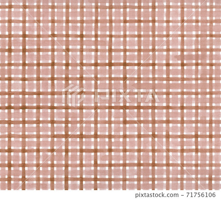 Analog watercolor hand-painted plaid brown 71756106