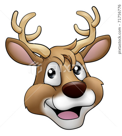 Christmas Cartoon Reindeer Character 71756776