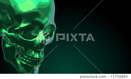 Green skeleton background. 71758865