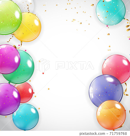 Holiday Background with Balloons. Can be used for advertisment, promotion and birthday card or invitation. Vector Illustration Holiday Background with Balloons. Can be used for advertisment, promotion and birthday card or invitation. Vector Illustration 71759768