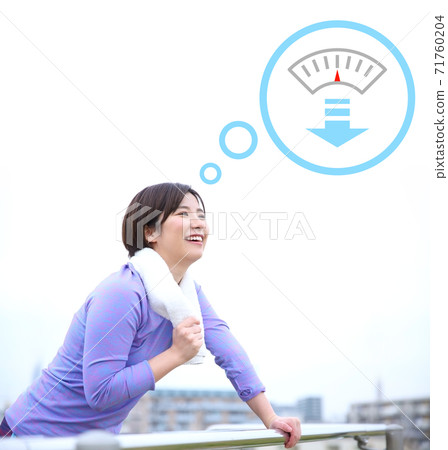 Image of a young woman exercising for a diet Image of a young woman exercising for a diet 71760204