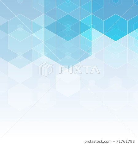 Abstract blue background with hexagons. vector... - Stock Illustration ...