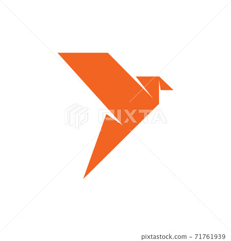 Origami bird logo icon design template 71761939
