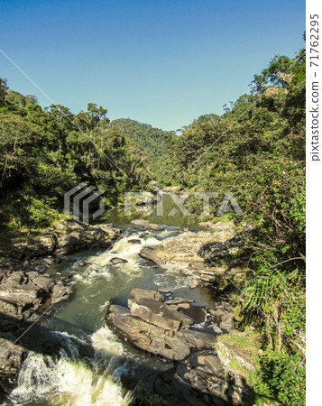 Flowing water and natural pool in the Isalo National Park in Madagascar Flowing water and natural pool in the Isalo National Park in Madagascar 71762295