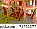 Wooden chair and round table 71762377