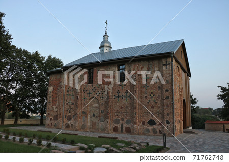 Grodno, Belarus - May 15, 2019: Borisoglebskaya Church. Kolozh. On the high bank of the Neman River is the oldest church in Belarus. 71762748