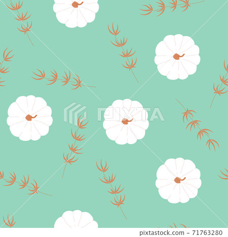 Seamless pattern with autumn white pumpkin Seamless pattern with autumn white pumpkin 71763280