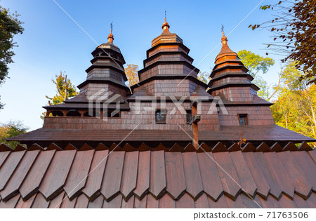 Western Ukraine. Traditional old church. 71763506
