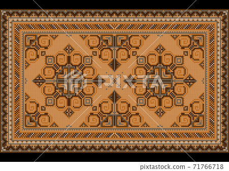 Luxury vintage oriental carpet with brown,gray... - Stock Illustration ...