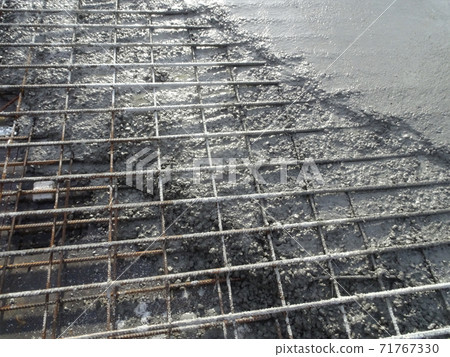Cold joint concrete. The concrete joint between old and new concrete at the construction site. The joint should properly be done to provide potential leakage happens in the future. 71767330