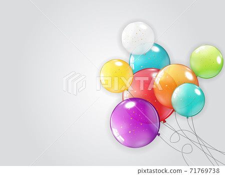 Holiday Background with Balloons. Can be used... - Stock Illustration ...