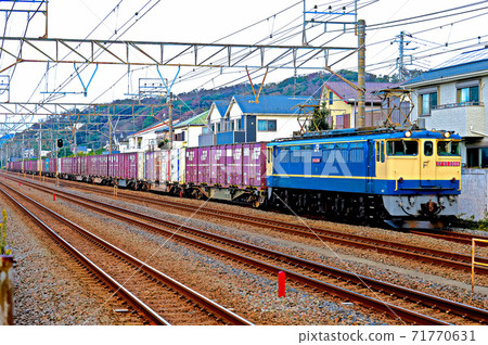 Fast-moving freight train Fast-moving freight train 71770631