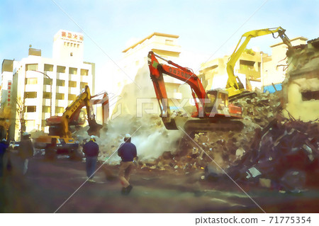 Great Hanshin-Awaji Earthquake January 17, 1995 Reconstruction work 71775354