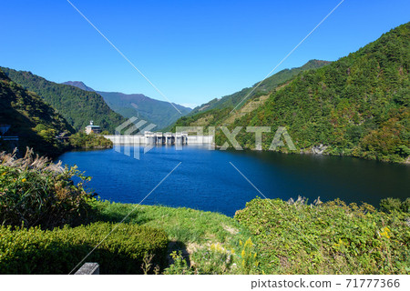 Fugou Dam filled with plenty of water Fugou Dam filled with plenty of water 71777366