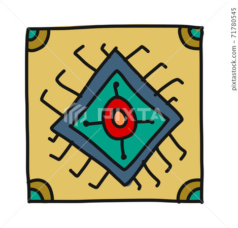 Decorated tiles. Square shape. Floral Ornament for your design Decorated tiles. Square shape. Floral Ornament for your design 71780545