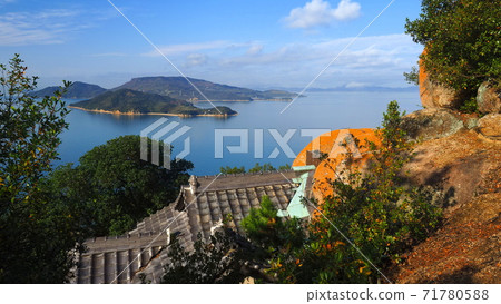 Seto Inland Sea from Shodoshima Ose Ishizuchi Shrine Main Hall 1 71780588