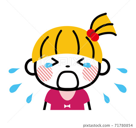 哭泣的女孩發脾氣 哭泣的女孩發脾氣 71780854