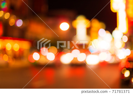 Urban bokeh light blurred lights Abstract background in the city. 71781371