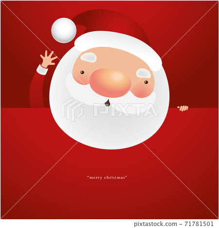 Greeting Card with Christmas Santa Claus, Vector illustration Greeting Card with Christmas Santa Claus, Vector illustration 71781501