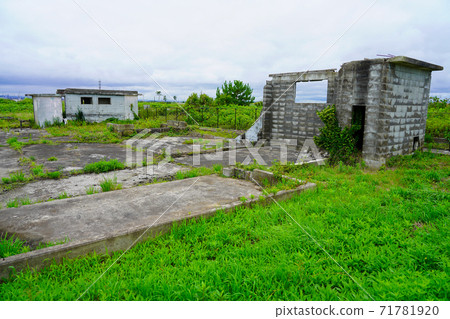 東日本大地震的海嘯沖走了住宅遺跡 仙台市新濱地區房屋基金會 照片素材 圖片 圖庫