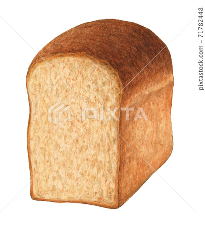 Haiggy bread hand-painted watercolor pencil drawing 71782448
