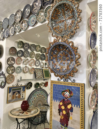 摩洛哥非斯陶器商店銀飾裝飾板 71783560