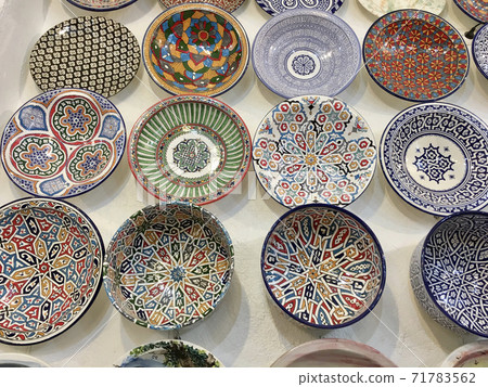 摩洛哥非斯陶器商店銀飾裝飾板 71783562