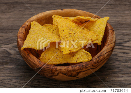 Mexican crunchy corn nachos triangle 71783654