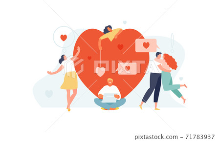 Valentine day concept people in love 71783937