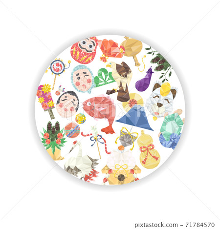 Polygon-style lucky motif layout 71784570