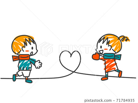 Hand Drawn Style Valentine Image Illustration Stock Illustration