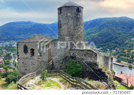 Old castle Strekov in Czech mountains 71785097