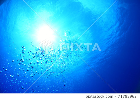 The sun rising up from the water 71785962
