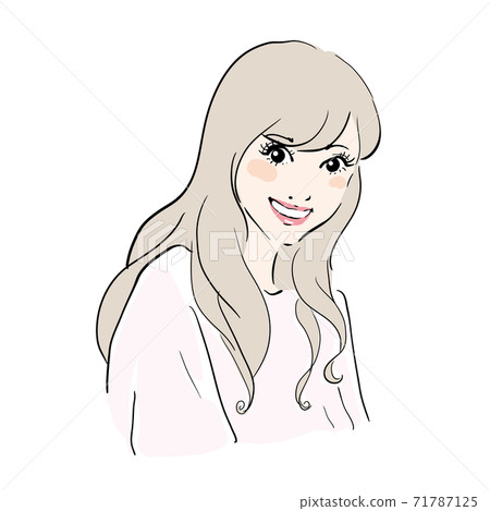 Cute smiling woman in her 20s and 30s - Stock Illustration [71787125 ...