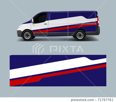modern simple design for van graphics vinyl wrap template vector modern simple design for van graphics vinyl wrap template vector 71787761