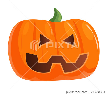 Carved Halloween pumpkin isolated on white Carved Halloween pumpkin isolated on white 71788331