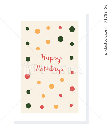 Happy holiday greeting card with color ball design Happy holiday greeting card with color ball design 71788456