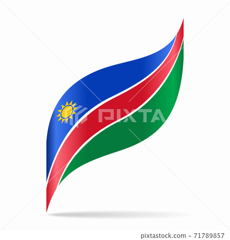 Namibian flag wavy abstract background Vector 스톡일러스트 PIXTA