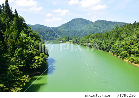 Scenery from the Tadami Line train window from Aizu-Kawaguchi Station to Aizu Station Scenery from the Tadami Line train window from Aizu-Kawaguchi Station to Aizu Station 71790256