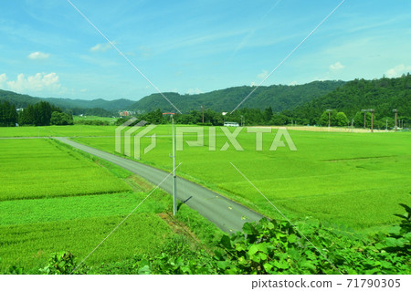 Scenery from the Tadami Line train window from Aizu-Kawaguchi Station to Aizu Station 71790305