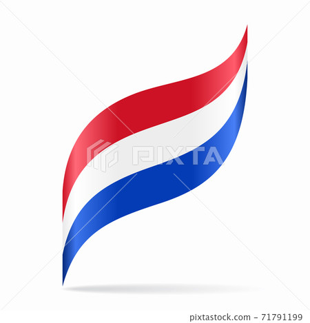 Dutch flag wavy abstract background. Vector... - Stock Illustration ...