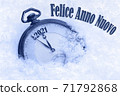 New year 2021, Happy New Year 2021 greeting in Italian language, Felice Anno Nuovo text, countdown to midnight 71792868