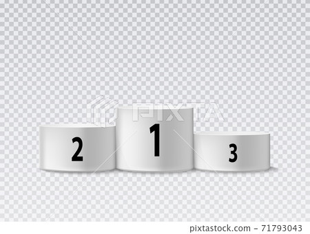 Round pedestal template isolated on transparent background. Vector illustration. Round pedestal template isolated on transparent background. Vector illustration. 71793043