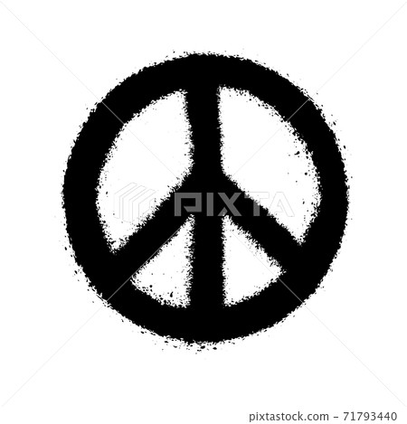 Peace symbol vector icon. Spray art illustration 71793440