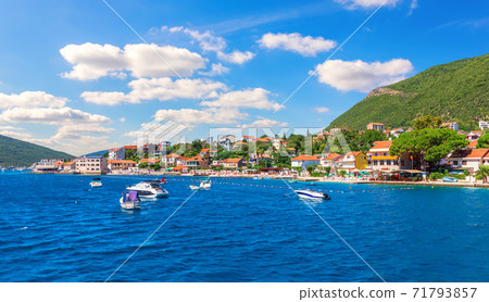 The coast of the Adriatic sea and Yachts, Kotor area, Montenegro The coast of the Adriatic sea and Yachts, Kotor area, Montenegro 71793857