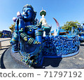 Blue temple Wat Rong Seur Ten Temple in Chiang Rai, Thailand. 71797192