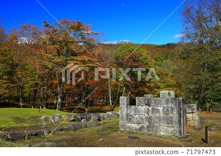 World heritage site of Hashino blast furnace in autumn World heritage site of Hashino blast furnace in autumn 71797473