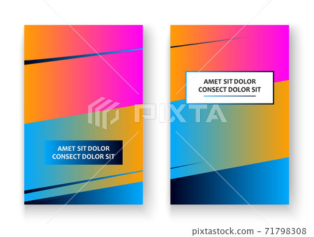 Artistic cover set design vector illustration. Neon blurred yellow blue gradient. Abstract retro style texture geometric line pattern. Striped minimalist trend background.Modern template design banner Artistic cover set design vector illustration. Neon blurred yellow blue gradient. Abstract retro style texture geometric line pattern. Striped minimalist trend background.Modern template design banner 71798308