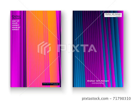 Artistic cover set design vector illustration. Neon blurred purple gradient. Abstract retro style texture geometric lines pattern. Striped minimalist trend background. Modern template design banner Artistic cover set design vector illustration. Neon blurred purple gradient. Abstract retro style texture geometric lines pattern. Striped minimalist trend background. Modern template design banner 71798310