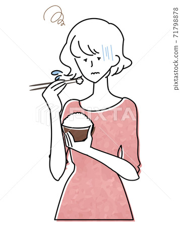 女人吃的插圖 女人吃的插圖 71798878